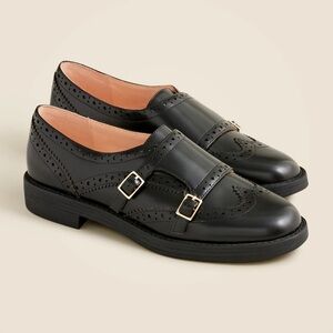 J. Crew Monk-Strap Shoes in Leather Women’s size 6.5 Black